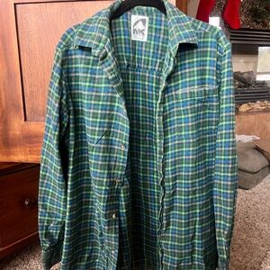 Michael Kors Green and Blue Checkered Shirt